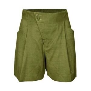 CAbi High Rise Traipse Short Linen Blend Style 6398 in Avocado Green Women Sz. 6